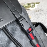 Gucci Classic Logo Striped Ribbon Large Capacity Backpack Backpack Size: 34x42x16CM