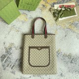 Gucci Classic Logo Canvas Splice Tote Bag Handbag