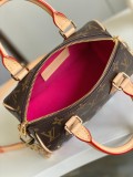 Louis Vuitton Speedy Bandouli è re 20 Flower Logo Printed Lock Bag Crossbody Bag Size: 13.5x12x20.5CM