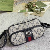 Gucci Mini Classic Logo Striped Ribbon Shoulder Bag Size: 18x11x6CM
