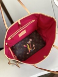 Louis Vuitton Classic Flower Logo Printed Tote Bag Shoulder Bag Size: 28x14x31CM