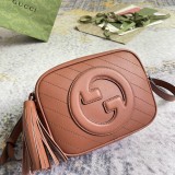 Gucci Blondie Round Double G Shoulder Diagonal Cross Handbag Size: 21x15.5x5CM