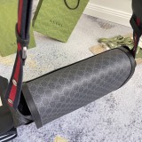 Gucci Classic Full Logo Striped Ribbon Postman Bag Single Shoulder Crossbody Bag Size: 44x28x14CM