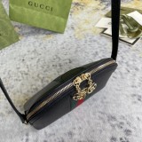 Gucci Classic Gold Label Logo Striped Ribbon Shell Bag Diagonal Shoulder Bag Size: 23x19x8CM
