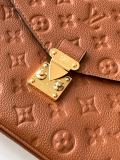 Louis Vuitton Pochette Metis Logo Embossed Lock Postman Bag Single Shoulder Crossbody Bag Size: 25x19x7CM