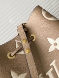 Louis Vuitton Fashion Logo Embossed Cowhide Bucket Bag Single Shoulder Crossbody Bag Size: 26x26x17.5CM