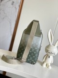 Louis Vuitton Fashion Green Gradient Chest Bag Slingbag Size: 20x31x10CM