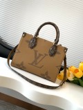 Louis Vuitton Classic Logo Printed Handbag Single Shoulder Crossbody Bag Size: 25x19x11.5CM