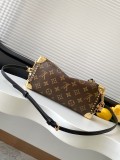 Louis Vuitton Classic Logo Lock Slim Trunk Handbag Chain Crossbody Bag Size: 23x12x4cm
