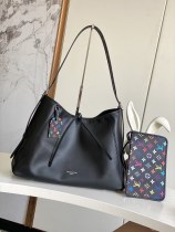 Louis Vuitton Fashion Lazy CarryAll Dark Sheepskin Tote Bag Shopping Bag Size: 39x30x15CM