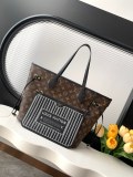 Louis Vuitton Fashion Neverfull Bandouli è re Inside Out Tote Bag Shopping Bag Size: 31x28x14CM