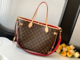 Louis Vuitton Fashion Neverfull Bandouli è re Inside Out Tote Bag Shopping Bag Size: 28x14x31CM