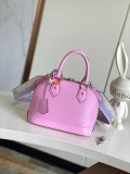 Louis Vuitton Fashion Alma BB Ripple Leather Shell Bag Handbag Crossbody Bag Size: 23.5x17.5x11.5CM
