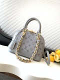 Louis Vuitton Alma BB Lock Shell Bag Single Shoulder Crossbody Bag Size: 23.5x17.5x11.5CM
