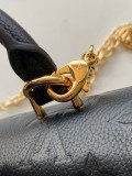 Louis Vuitton Classic Logo Printed Lock Bag Crossbody Bag Size: 12.5x6x21CM