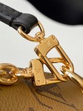Louis Vuitton Classic Logo Lock Slim Trunk Handbag Chain Crossbody Bag Size: 23x12x4cm