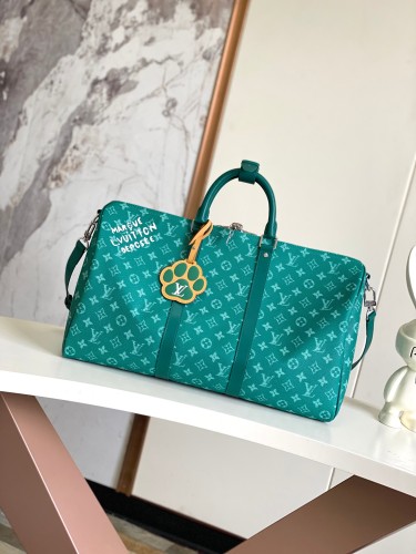 Louis Vuitton Fashion Keepall 50 Travel Bag Diagonal Cross Bag Size: 50x29x23CM