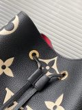 Louis Vuitton Fashion Logo Embossed Cowhide Bucket Bag Single Shoulder Crossbody Bag Size: 26x26x17.5CM