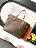Louis Vuitton Fashion Neverfull Bandouli è re Inside Out Tote Bag Shopping Bag Size: 31x28x14CM