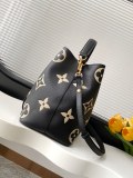 Louis Vuitton Fashion Logo Embossed Cowhide Bucket Bag Single Shoulder Crossbody Bag Size: 26x26x17.5CM