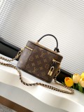 Louis Vuitton Classic Logo Printed Handbag Single Shoulder Crossbody Bag Size: 11x13x19CM