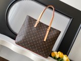Louis Vuitton Classic Logo Printed Adjustable Shoulder Strap Tote Bag Shopping Bag