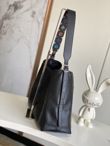 Louis Vuitton Fashion Lazy CarryAll Dark Sheepskin Tote Bag Shopping Bag Size: 39x30x15CM
