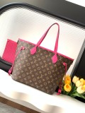 Louis Vuitton Fashion Neverfull Bandouli è re Inside Out Tote Bag Shopping Bag Size: 31x28x14CM
