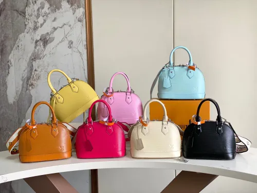 Louis Vuitton Fashion Alma BB Ripple Leather Shell Bag Handbag Crossbody Bag Size: 23.5x17.5x11.5CM