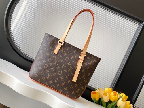 Louis Vuitton Classic Logo Printed Adjustable Shoulder Strap Tote Bag Shopping Bag