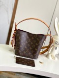 Louis Vuitton All InBB Logo Printed Lock Shoulder Handbag Bucket Bag Size: 16x18x12CM
