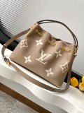 Louis Vuitton Classic Logo Embossed Bundle Shoulder Bag Size: 28x20x11.5CM
