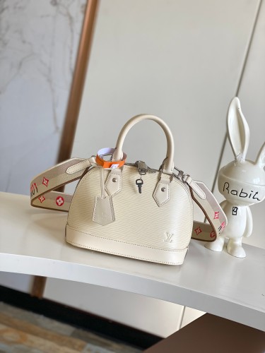 Louis Vuitton Fashion Alma BB Ripple Leather Shell Bag Handbag Crossbody Bag Size: 23.5x17.5x11.5CM