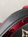 Louis Vuitton Fashion Logo Embossed Cowhide Bucket Bag Single Shoulder Crossbody Bag Size: 26x26x17.5CM