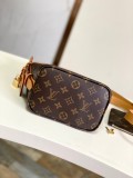 Louis Vuitton All InBB Logo Printed Lock Shoulder Handbag Bucket Bag Size: 16x18x12CM