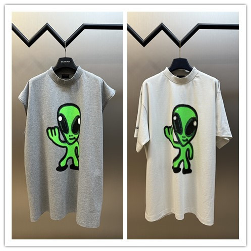 Balenciaga Fashion Alien Night Light Printed Casual Sleeveless T-shirt