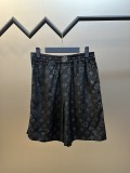 Louis Vuitton Fashion Ripple Jacquard Mulberry Silk Casual Shorts