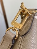 Louis Vuitton Classic Boulogne Embossed Logo Bullhorn Underarm Bag Size: 16 x 9.5 x 29CM