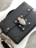 Louis Vuitton Soul Trunk Leather Flip Shoulder Bag Size: 19x15x7CM