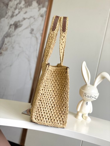 Louis Vuitton OnTheGo Lafite Grass Knitted Tote Bag Shopping Bag Size: 37.5x30x17CM