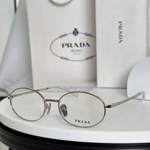 Prada New Fashion Elliptical Frame Glasses Size: 53-19-135