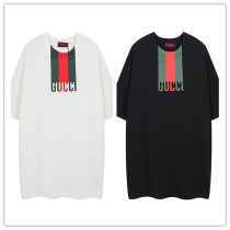 Gucci Couple Classic Logo Printed Casual Short Sleeve T-shirt