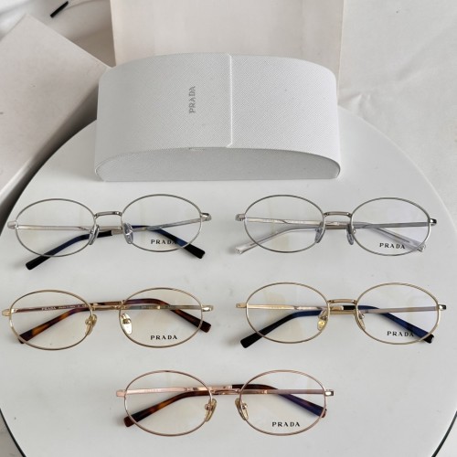 Prada New Fashion Elliptical Frame Glasses Size: 53-19-135