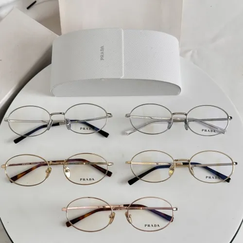Prada New Fashion Elliptical Frame Glasses Size: 53-19-135