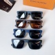 Louis Vuitton New Fashion Square Frame Sunglasses Size: 54-19-143