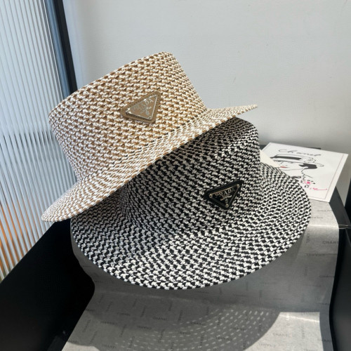 Prada New Fashion Flat Top Hat 57CM