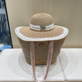 Gucci New Retro Forest Straw Hat Tote Bag Set Vegetable Basket Bag