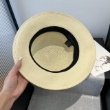 Louis Vuitton New Fashion Gold and Grass Top Hat Sunshade Cap 57CM