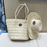 Gucci New Rural Style Su Hat Tote Bag Set Vegetable Basket Bag