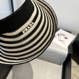Prada New Fashion Knitted Sunshade Hat Empty Top Sunshade Hat